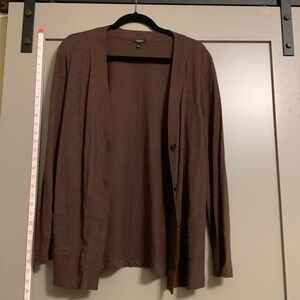 Talbots Lightweight Button Down Cardigan Sweater 100% Cotton with Front Pockets